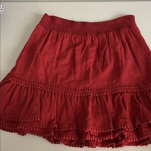 Express Deep Red Skirt